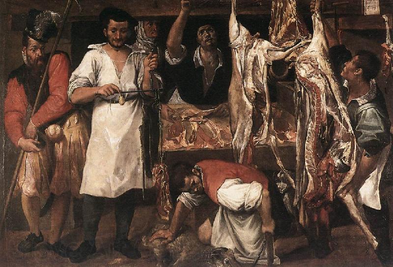 CARRACCI, Annibale Butcher's Shop Norge oil painting art